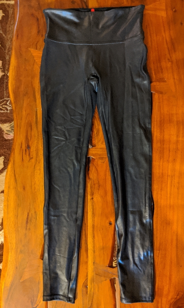 EUC Spanx Faux Leather Leggings Medium
